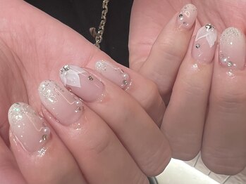 サイン(sin.)/ブライダルフラワーネイル