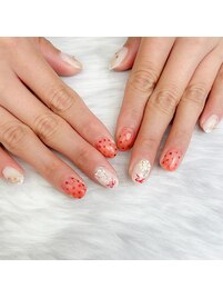 定額色違いのクリスマスネイル