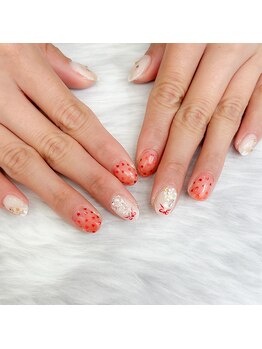 定額色違いのクリスマスネイル