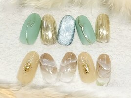パラジェル　大人夏ネイル