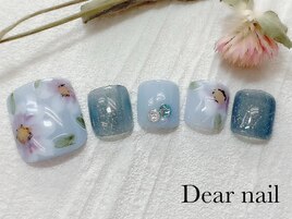 フット水色フラワー