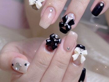クイーンズネイルサロン(Queen's nail salon)/持ち込みデザイン/リボン
