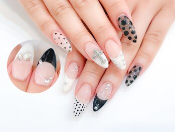 ネイルコレクション ピンク(Nail Collection Pink)/長さだしジェルチップ☆ドット