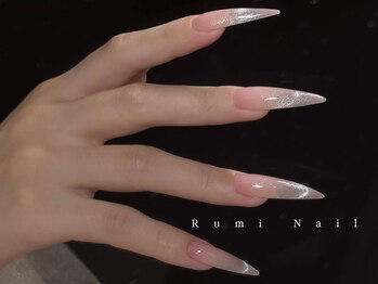 ワンホンネイル 新宿(Rumi Nail)/シルバー/マグネット/大人ネイル
