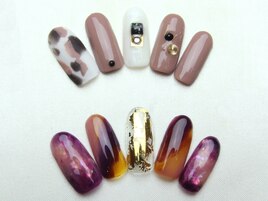 秋色ニュアンスネイル