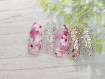 ネイルサロン&スクール ジーナ(GINA)/ピンクフラワーネイル