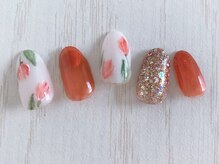 心永愛の雰囲気（チューリップのお花アート。シアーカラーもおすすめです）