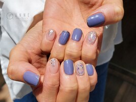 【パラジェル】青紫ネイル
