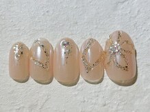 ネイルビート(NAIL BEAT)/ラメフラワーネイル