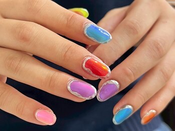 アンドネイル(+ and Nail)/持ち込み/ミラー/カラフル