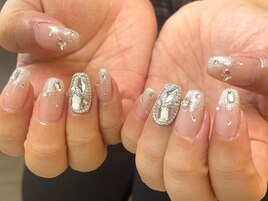 シルバーグラデ×ストーン