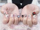 メンズネイルX蝶々Xフラワー