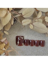 Foot natural ブラウンフラワー