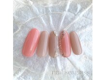 ネイル シーグラス(nail seaglass)の雰囲気（シンプルデザイン定額♪色変えOK！他フォトギャラリー参照）