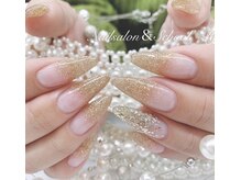 ネイルサロン アンド スクール アールジェイビー(Nailsalon&School Rjb)/シンプル☆ラメグラスカルプ