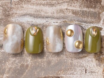アイネイルズ 吉祥寺店(I nails)/モードゴールドカーキ