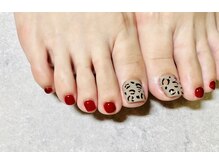 スリーレイ(Threeray)/ヒョウ柄 フットネイル