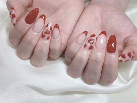 ハートネイル　フレンチ