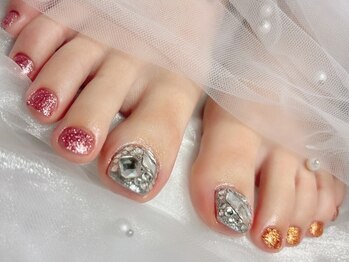 ミアネイル(Mia nail)の写真/【フットアートし放題¥7500】定額デザインはカラー変更OK！フットメニュー豊富でやりたいが見つかる♪