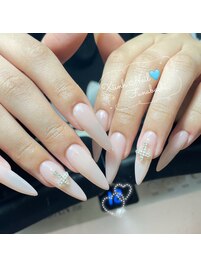 チップ長さ出しワン本ネイル