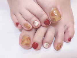 秋冬☆べっ甲ネイル