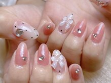 クイーンズネイルサロン(Queen's nail salon)/リボン／ハートデザイン
