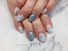 ネイルアトリエルカ(nail atelier LUCA)/W-846 大人シアーフラワーネイル