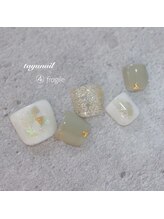 たゆ ネイル(たゆnail)/９月新作☆カーキフットネイル