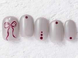 シンプルリボンドット8090yen