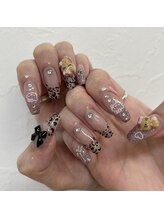 Nail & Eye Basic 川越店【パラジェル/フィルイン/ネイルスクール併設店】/Y2K leopard※有料パーツ有