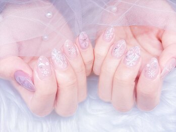 ビルドアップビューティー(Build Up Beauty)/雪の結晶ネイル