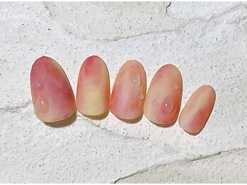 シナネイル 清澄白河店(SHINA NAIL)/季節のデザイン桃ネイル