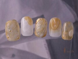 ミモザ黄色はちみつネイル