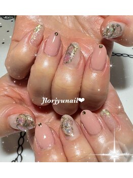 フロージュ ネイル(florjyu nail)/オーロラフラワーnail
