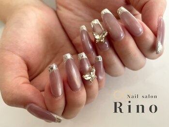 シルバーラメ×ガラスフレンチ