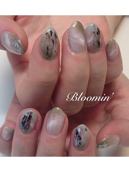 アイラッシュアンドネイル ブルーミン(Bloomin)/大理石ネイル