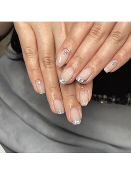 サブスク ネイルアンドアイ(サブスク NAIL&EYE)/定額ガラスフレンチコース