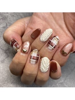 ネイルサロンファストネイルプラス 新宿店(FAST NAIL PLUS)/2024冬ネイル【ニットネイル】