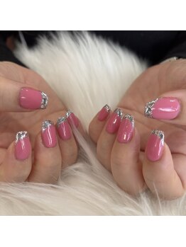 朱花 プルバイシュカ(fle by 朱花)/フレンチネイル