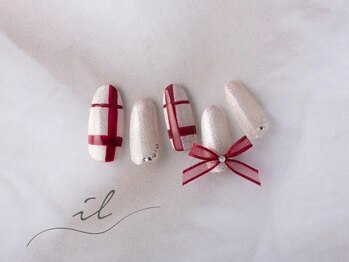 赤×ゴールド×チェック