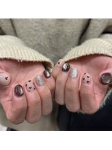 ナンバーネイル 大分中央町店(N° nail)/秋冬ハートネイル