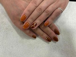 オレンジ×べっ甲