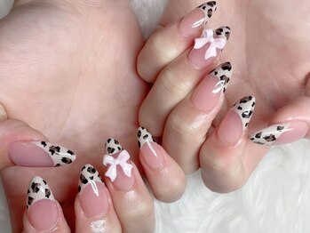 ネイルアルバ(Nail ALBA)/レオパードフレンチ