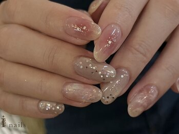 アイネイルズ 吉祥寺店(I nails)/チークホログラムモード春ネイル