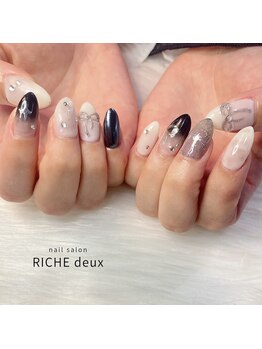 リッシュ ドゥ(RICHE deux)/甘辛リボンネイル