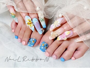アイラッシュ アンド ネイル リボン 池袋店(RibboN)の写真/Jrハンドフット￥2000～初回他店ジェルオフ無料★スピーディー&デザイン提案力に自信あり☆