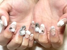 クロレ(Nail Salon COLORE)の雰囲気(キラキラ系ネイル、ワンホン風ネイルが人気です)