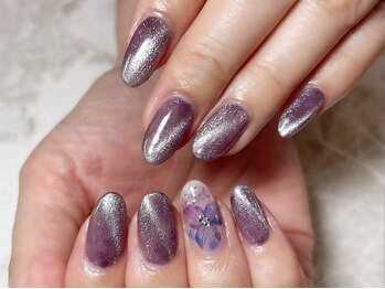 レディグリッター(Lady glitter)/くすみパープルマグネット