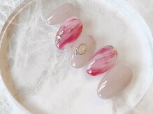 ブレスネイル(brace Nail)/流れるニュアンスネイル。