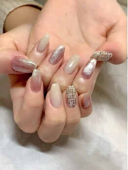 リッチオ(Riccio)/ワンカラーにツイードアート